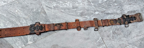WWI Canadian "Hate Belt" Named GERALD FARTHING 12181 - Victoria Rifles / 5th Bn