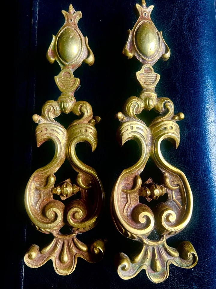 2 Décorations Frises Bronze XIXème 20X5 cm Napoleon III - Photo 1/4