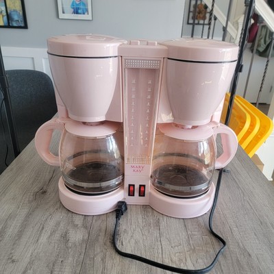 Pink Mary Kay Dual Double 12 Cup Coffee Maker Select Brands CM-202 WORKS