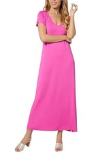 Belle by Kim Gravel Women's Rayon Span Cap Slv Maxi Dress Sangria