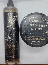 Bath  Body Works Into The Night 8 Fl oz Fine Fragrance Mist  6.5oz Glowtion...