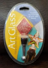 LS Arts Art Glass Wine Bottle Stopper Fits Most Size Wine Bottles - Free Shippin