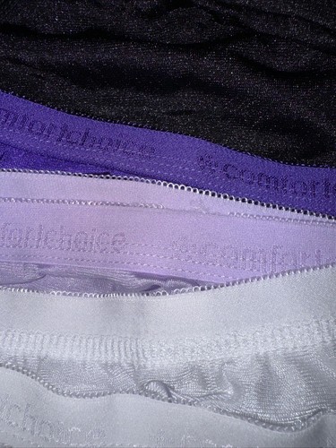 Womens Plus Size 11 Nylon Brief Panites 4 Pack Comfort Choice NEW Purples Black - 第 1/3 張圖片