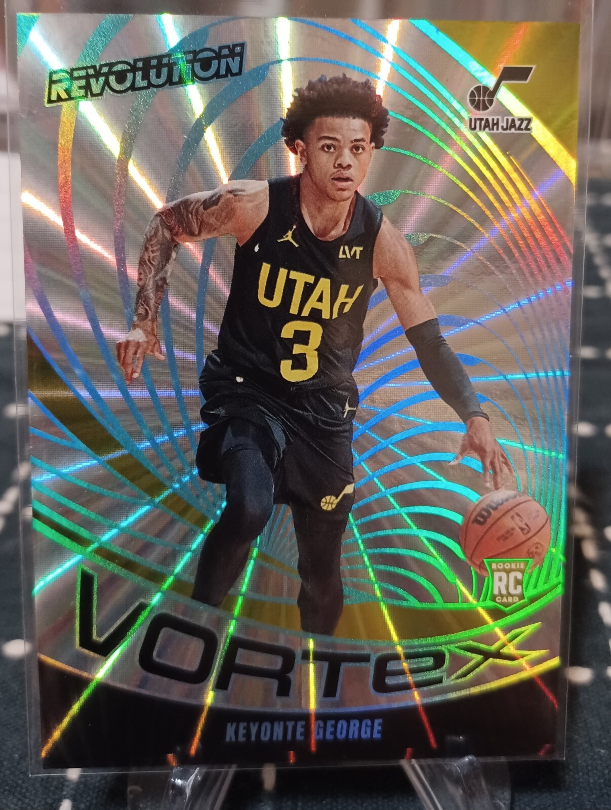 Keyonte George 2023-24 Panini Revolution 40/75 Vortex Sunburst RC #20