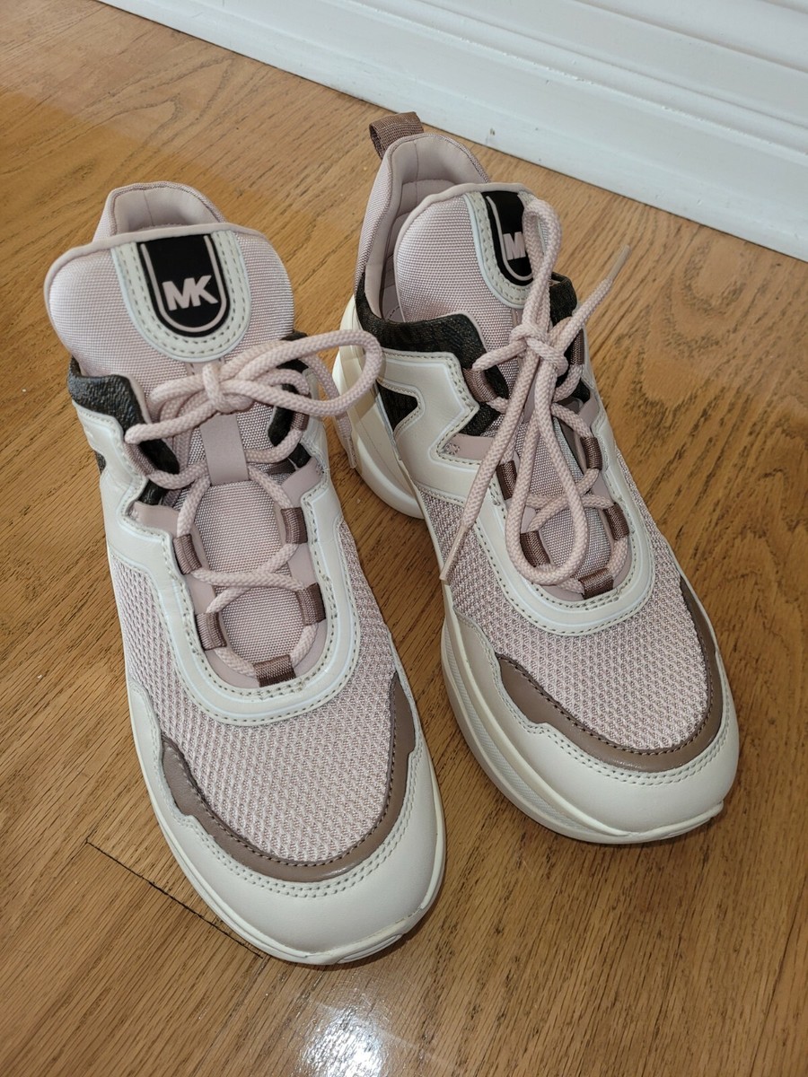 MICHAEL KORS Olympia SG21G Extreme Color-Block Logo Trainer Size