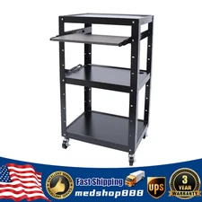 AV Cart Cold-rolled Steel Rolling Standing Desk Home Office Desk with Wheels