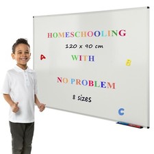 Drywipe Steel Magnetic Whiteboard with Fixings and Pen Tray - 5 sizes available