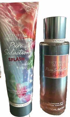 Victoria's Secret Fragrance Mist & Lotion Set Lot of 2 PURE SEDUCTION SPLASH