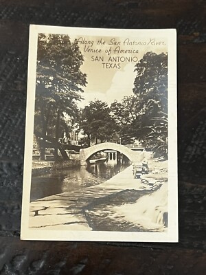 Vintage Photo Card  San Antonio River Walk San Antonio, TX Venice of USA