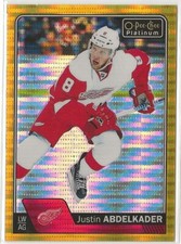 2016-17 O-Pee-Chee Platinum Seismic Gold #34 Justin Abdelkader 23/50 Red Wings