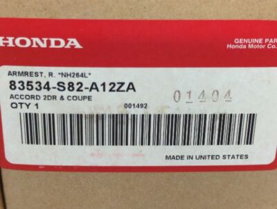 Honda OEM 01-02 Accord-arm Rest Right 83534S82A12ZA for sale