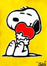 Dr. LOVE Snoopy Peanuts STREET POP ART Keith Haring Banksy Andy Warhol Brainwash