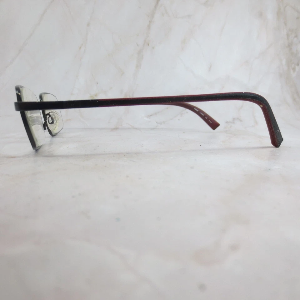 Marco de gafas Flexon by Marchon 459 para hombre negro cromado rectangular 54-18-140 Foto 3 de 4