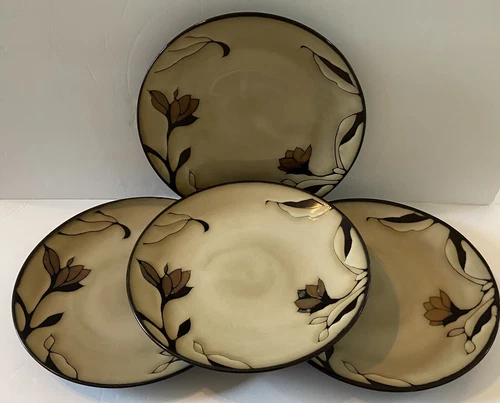 Mikasa Gourmet Basics Gold Scroll 11” Dinner Plates Set Of 4