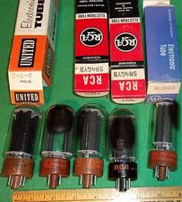 (5) 5R4GYB Full-Wave Rectifier Tubes RCA United Westinghouse Test Great!