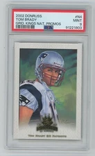 Tom Brady 2002 Donruss Gridiron Kings National Promos #N4 Patriots PSA 9