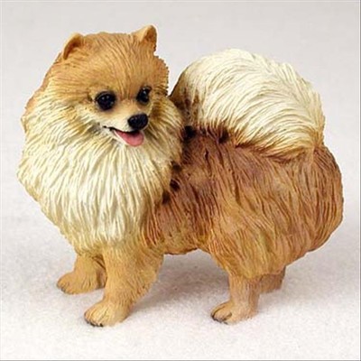 Pomeranian Red Dog Hand Painted Canine Collectable Figurine Statue