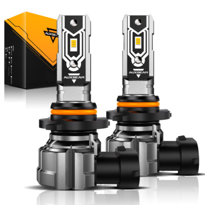 AUXBEAM 9145 9140 H10 LED Fog Light Bulbs 60W 20000LM 3000K Amber Conversion Kit