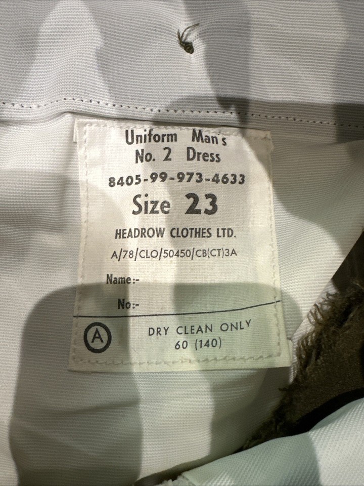 Men’s No2 Dress Trousers British Army Issue Uniform Vintage 1970’s eBay