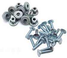 Pet Carrier Crate Kennel Zinc Metal Fasteners Nuts & Bolts 7/8"  (16 SHORT PACK)