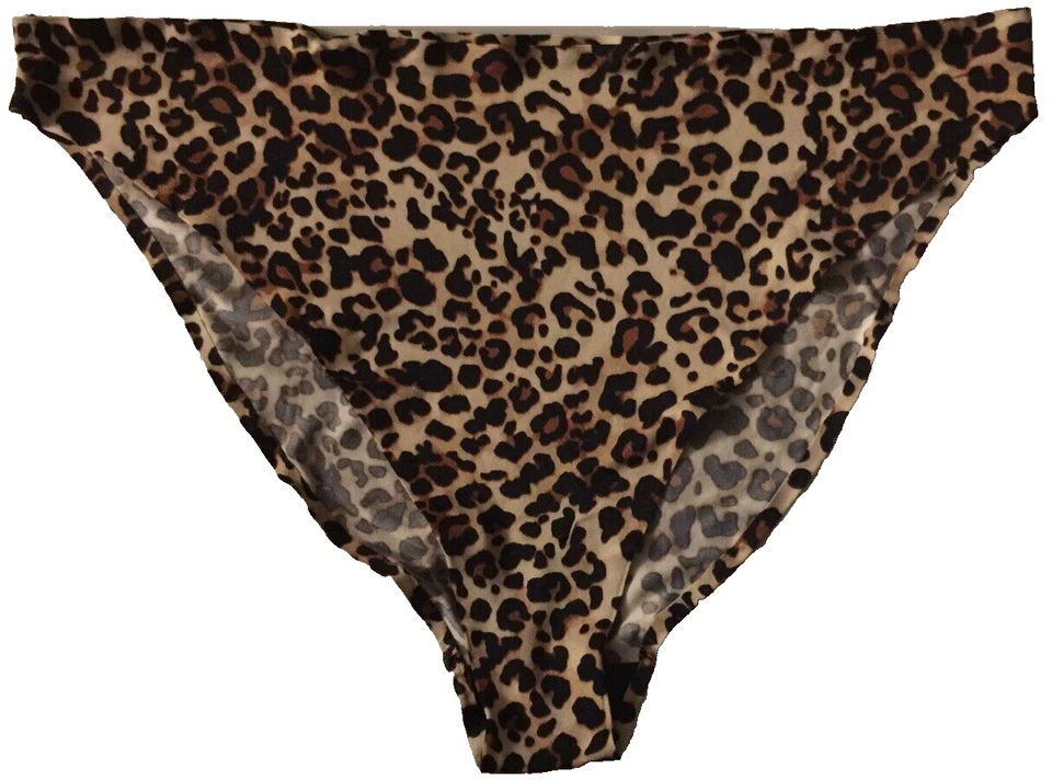 Paquete de 3 pares de bragas de corte alto para mujer talla 3X (10) estampado animal-negro-crema suave nuevas con etiquetas Foto 4 de 4