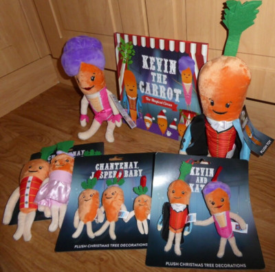 Aldi Kevin die Karotte Plüsch 2019 & Familie Weihnachten Konvolut 2019 **NEU**