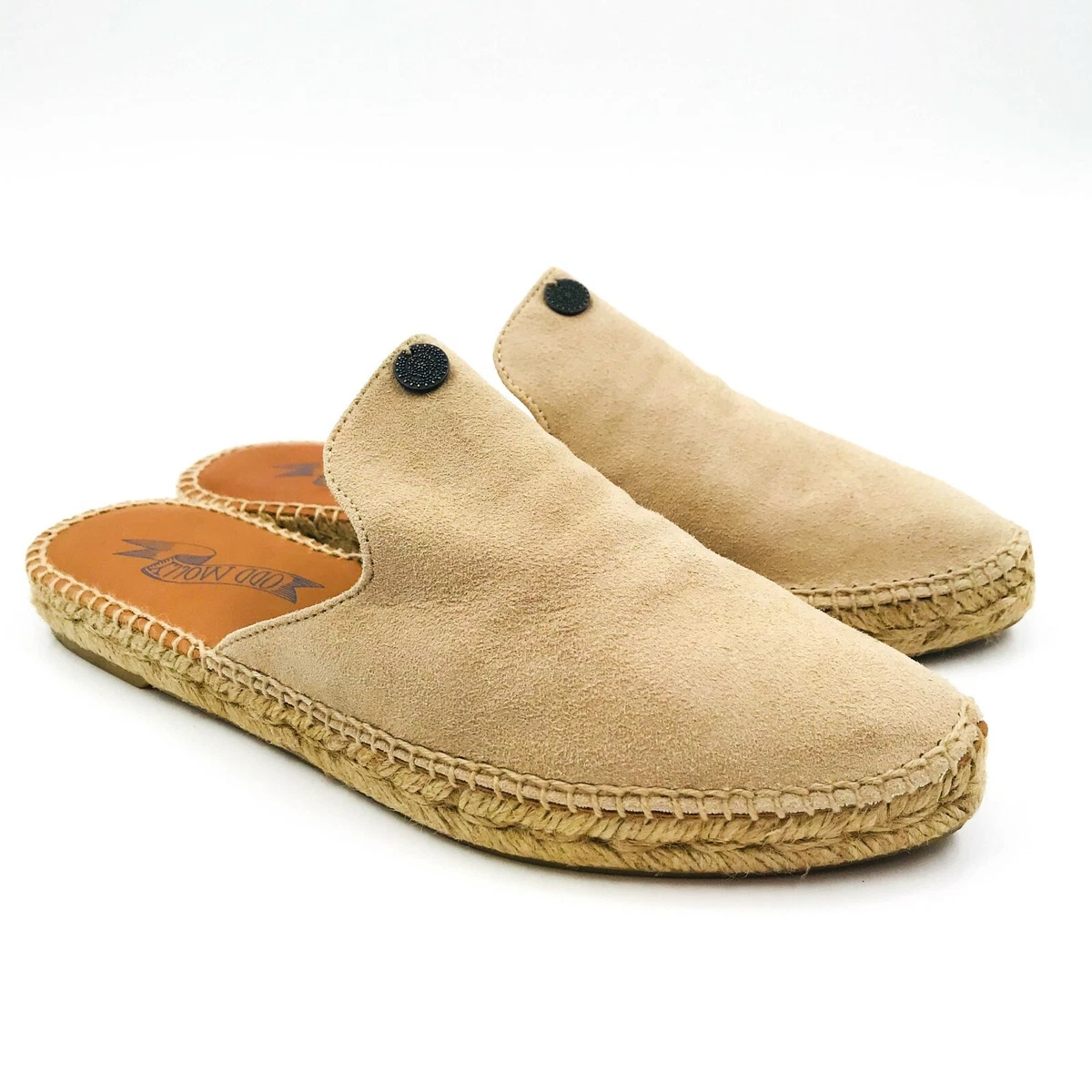 ODD MOLLY Beige Suede Leather Espadrille Sandals Slipons EUR 38 UK  