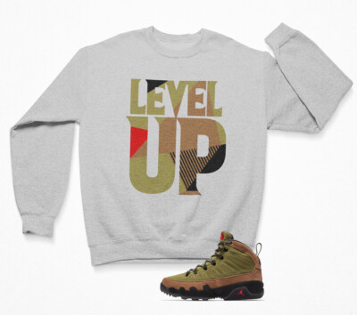 Level Up Sweatshirt to Match Air Jordan 9 Boot NRG Beef Broccoli AR4491-200 | eBay