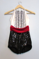 Girls Biketard Size Child Medium Shoulder to Crotch 23 Inches EUC  