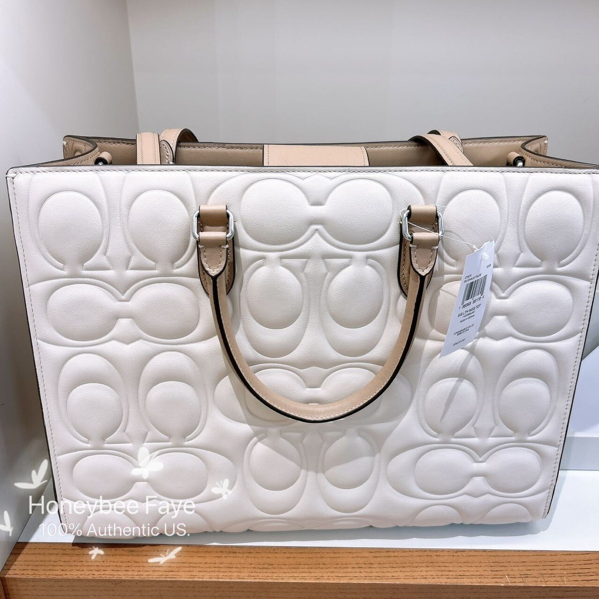 NWT Coach Maggie Tote Bag In Blocked Signature Leather CY673/CY672