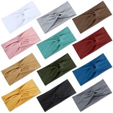 12 PCS Headbands for Women Soft Elastic Wide Twisted Non-Slip Turban Wraps