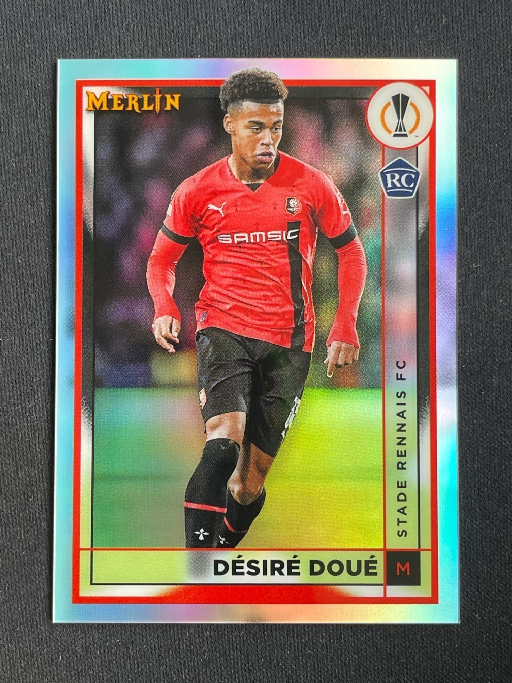 Desire Doue 2022-23 Topps Merlin RC Silver Refractor #133