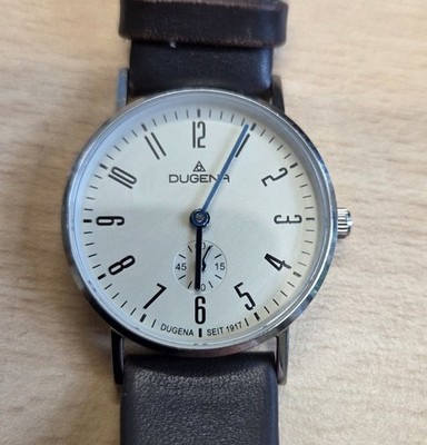 Dugena Armbanduhr Modell: Mondo, Edelstahl, Saphirglas, Quarzwerk, Wasserdicht
