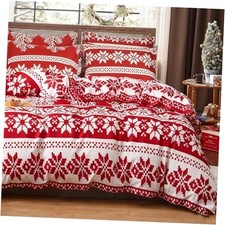 Christmas Duvet Cover Queen - Queen 90" x 90" 01 - Snowflake No Comforter 