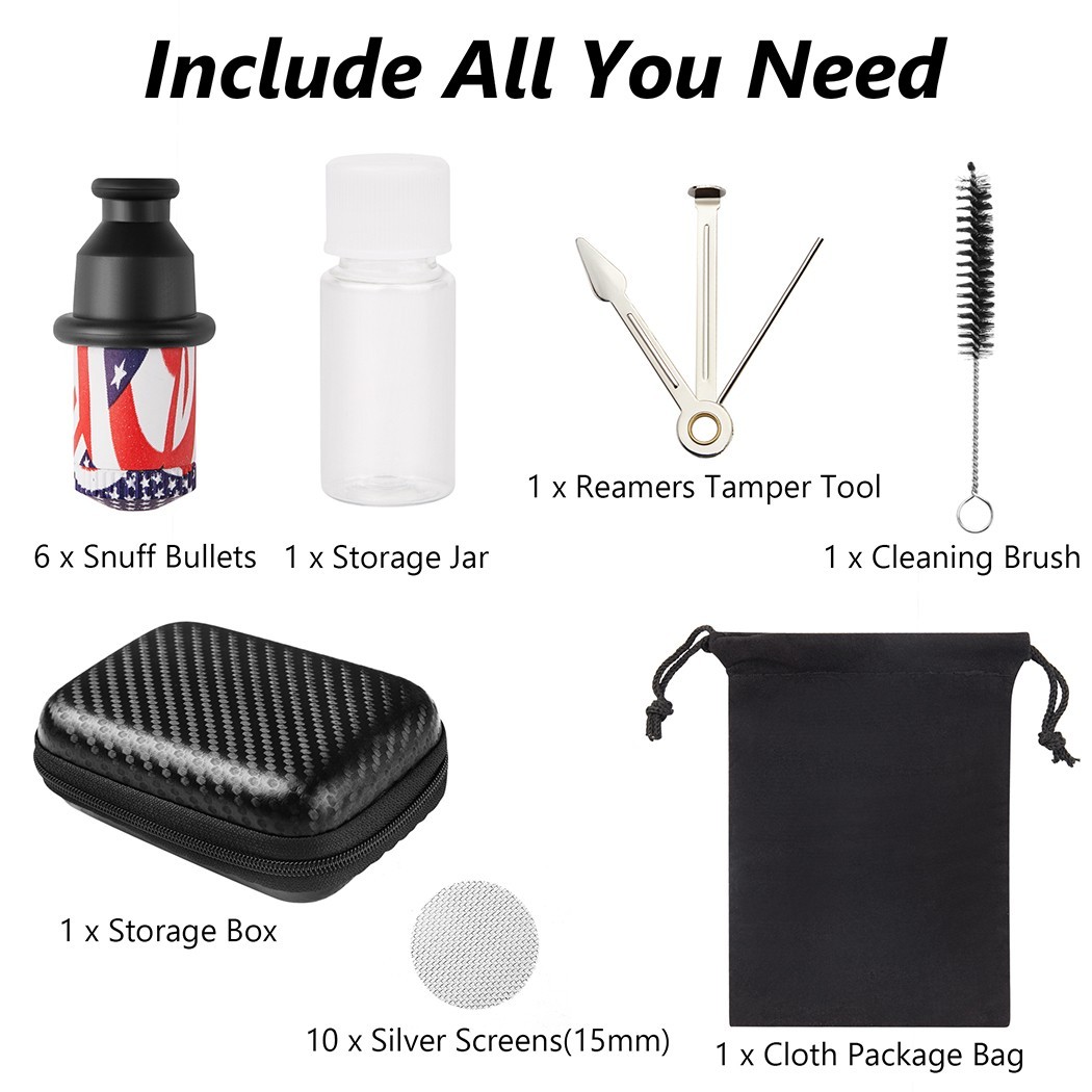 6 Pc Sneak a Toke Mini One Hitter Metal Tobacco Portable Smoking Pipe With Tools