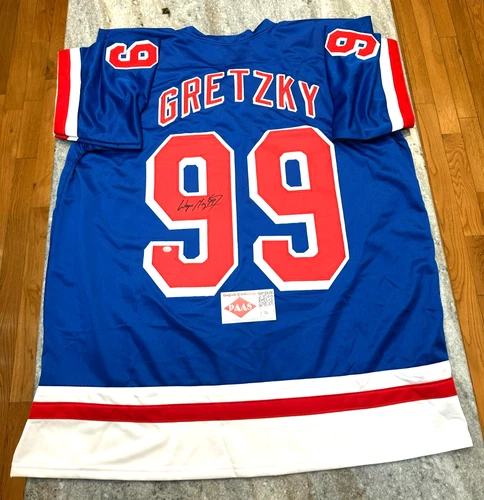 Wayne Gretzky #99 Signed Autographed Jersey New York Rangers PAAS COA Hockey NHL