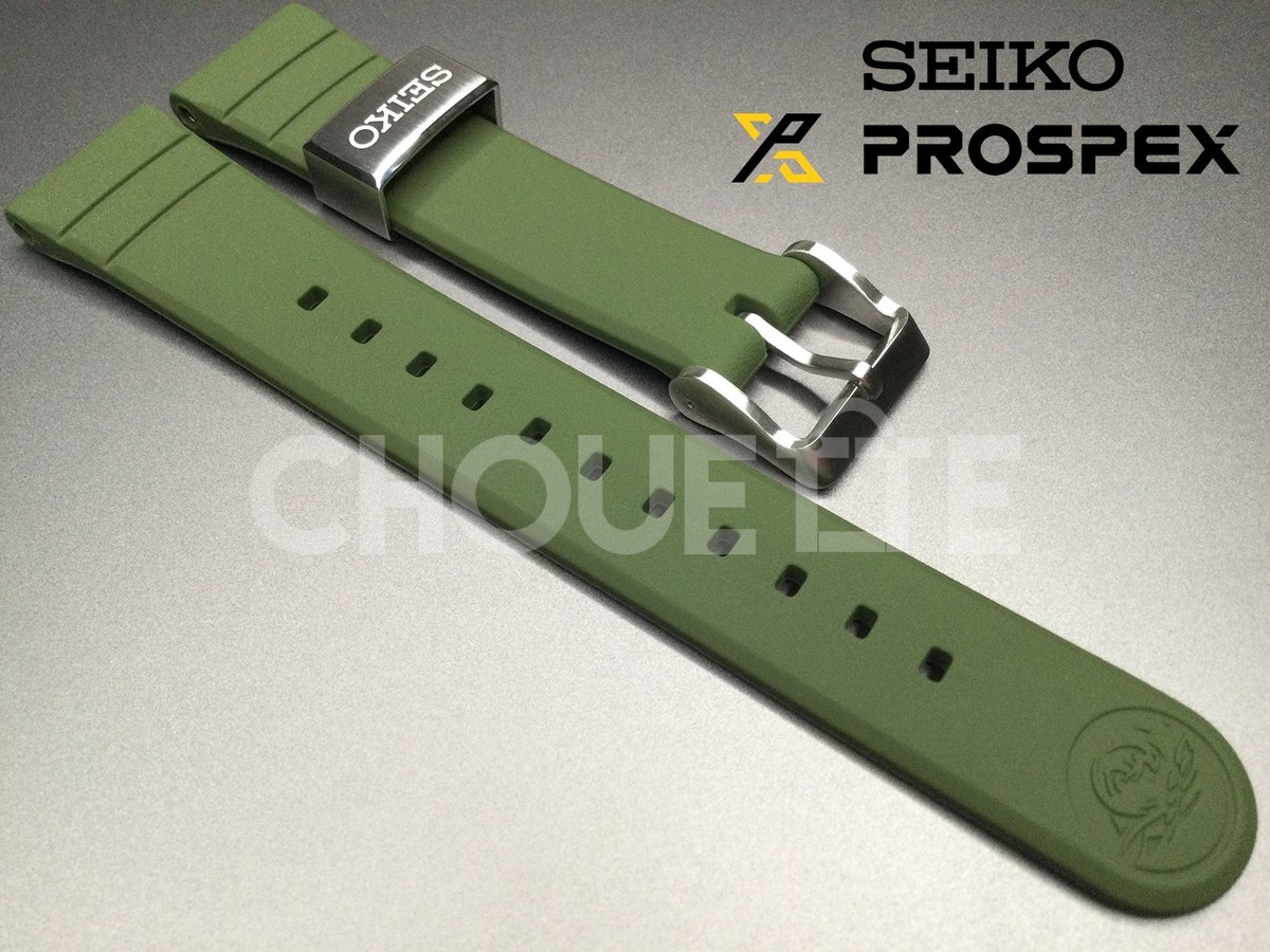OEM Seiko Prospex SBDY075 4R35-04R0 20mm Green Silicone Rubber