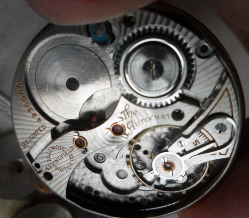 Antique 1923 Illinois The Autocrat 17J Pocket Watch Movement & Dial 4 Parts