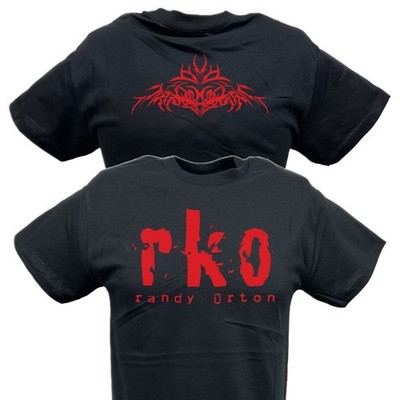 RKO Randy Orton Red Tattoo Mens Black T-shirt
