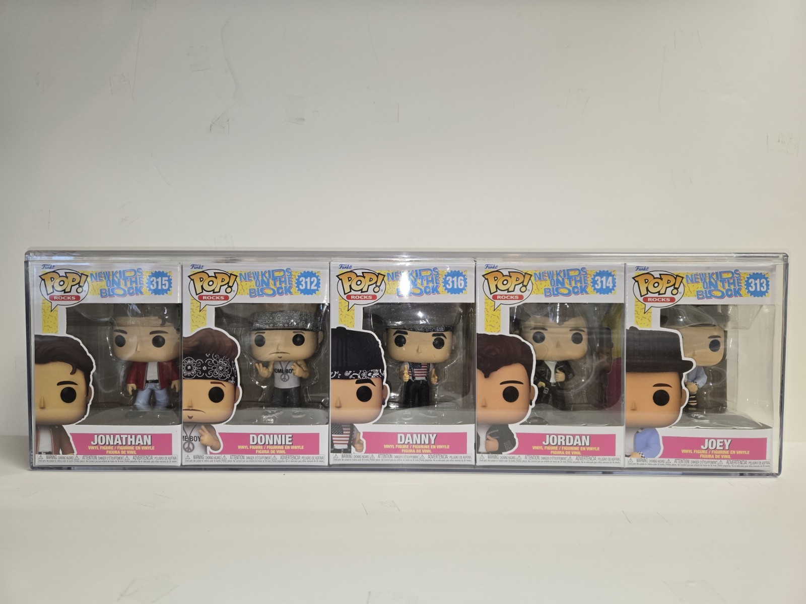 Funko, pop Los nuevos niños en el bloque, la banda de chicos definitiva con acrílico.Estuche.