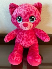 Build a Bear 2016 Sweet Scent Hot Pink Leopard Cat w/ Spots 16" Plush Hearts