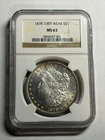 1878 7/8TF WEAK MORGAN SILVER DOLLAR NGC MS63 BETTER VARIETY