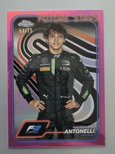 2024 Topps Chrome Formula 1 F1 #22 Andrea Kimi Antonelli RC Pink Refractor  /75