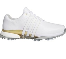 Adidas Tour 360 24 Men  s Golf Shoes - White / Gold -Size 11.5 NIB