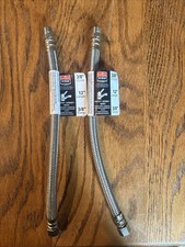2 Fluidmaster 3/8 X 3/8 X 12 Length Faucet Connection Hose New AA