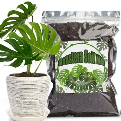 Monstera Potting Soil 4qt - Premium Tropical Blend with Rapid Drainage for Gr...