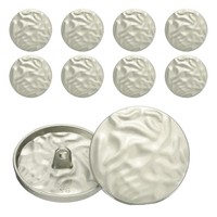 10 StüCk MetallknöPfe Silber, 30,5Mm FüR Wrinkle NäHen