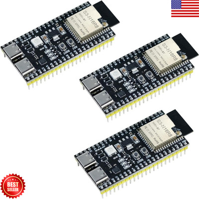 3Pack ESP32-S3 Development Board N16R8 MCU with Dual-Mode Wi-Fi Bluetooth Type-C