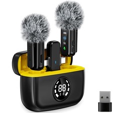 3 in 1 Wireless Lavalier Microphone for Android/Tablets/PC Intelligent Noise ...