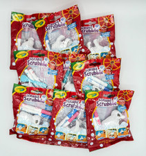 Lot of 9 Crayola Scribble Scrubbie Farm Pets Washable Color Clean Figures NIP